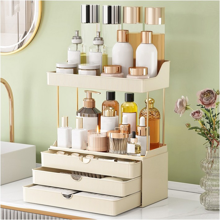 특대형 멀티 4단 투명 화장품 정리함