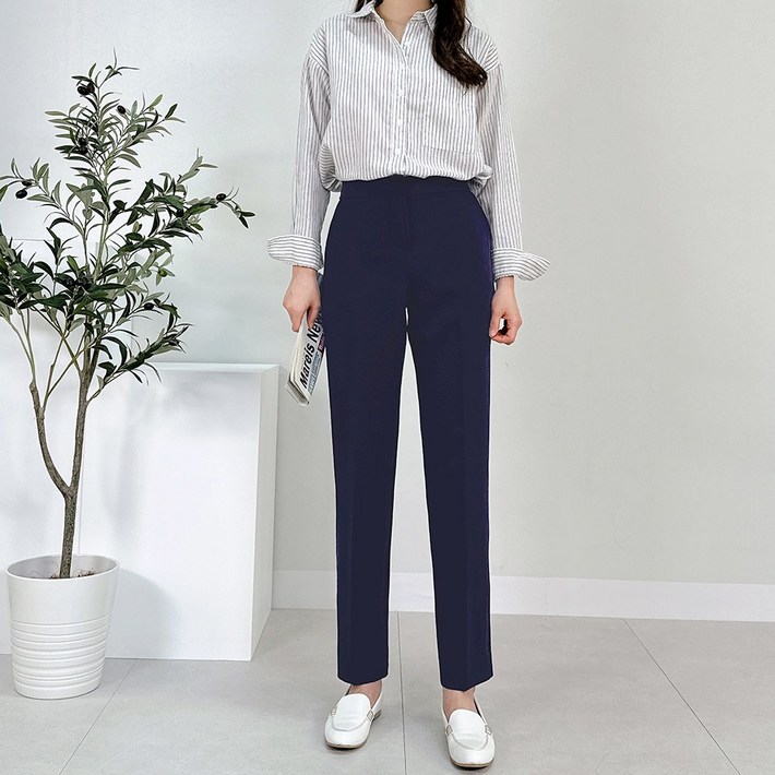 핏이 예쁘고 편한 어반이지 뒷밴딩팬츠 숏기본롱 3기장 빅사이즈여성의류 여성 스판 슬랙스 키작녀바지