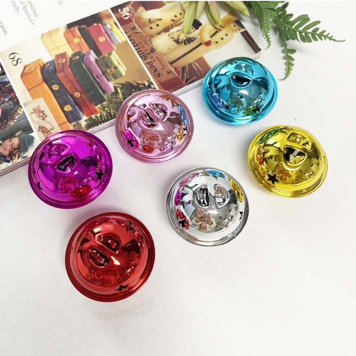 헤세드 12p 40mm 샤이닝 유광 컬러방울 딸랑이 방울 방울소리 안큼