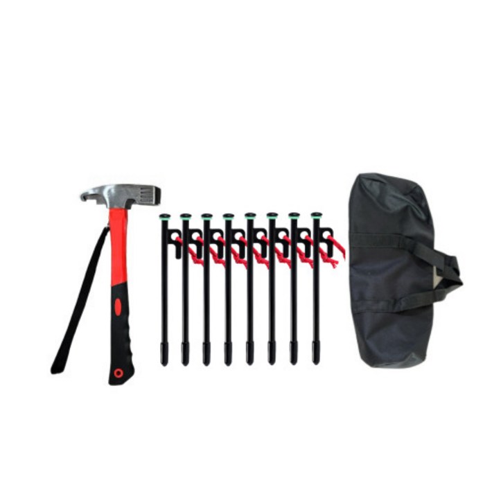 금성ENG 캠핑 단조팩 30CM 8개 망치 가방 세트, 1세트 금성ENG 캠핑 단조팩 30CM 8개 망치 가방 세트, 1세트