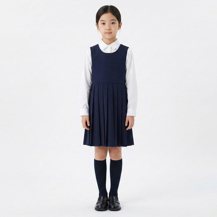 지디오 주니어 여아 원피스 플리츠 민소매 드레스 나시 주름 치마 봄 여름 초등학생 등교룩
