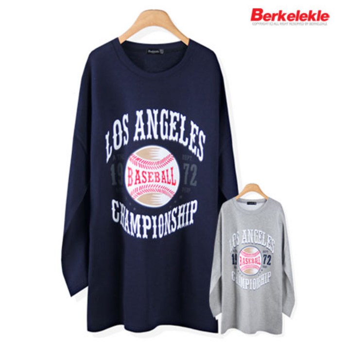 버클리클 로스엔젤레스 여성 롱티 긴팔 티셔츠 여자 루즈핏 티