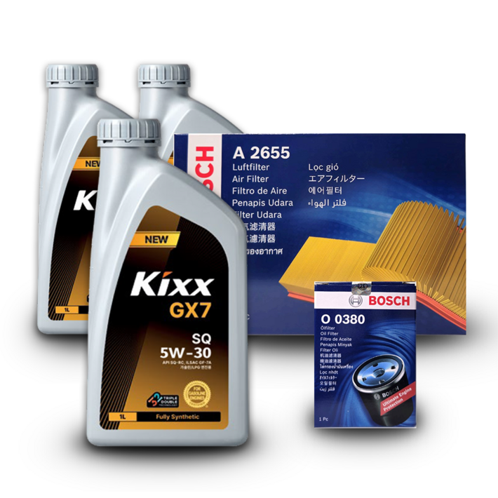 더 뉴 아반떼 AD 1.6MPI 가솔린 엔진오일세트 킥스 GX7 5W30 구 G1