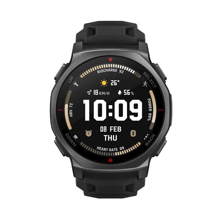 어메이즈핏 스마트워치 TREX 3 PRO, GPS  블루투스, 44mm, 블랙