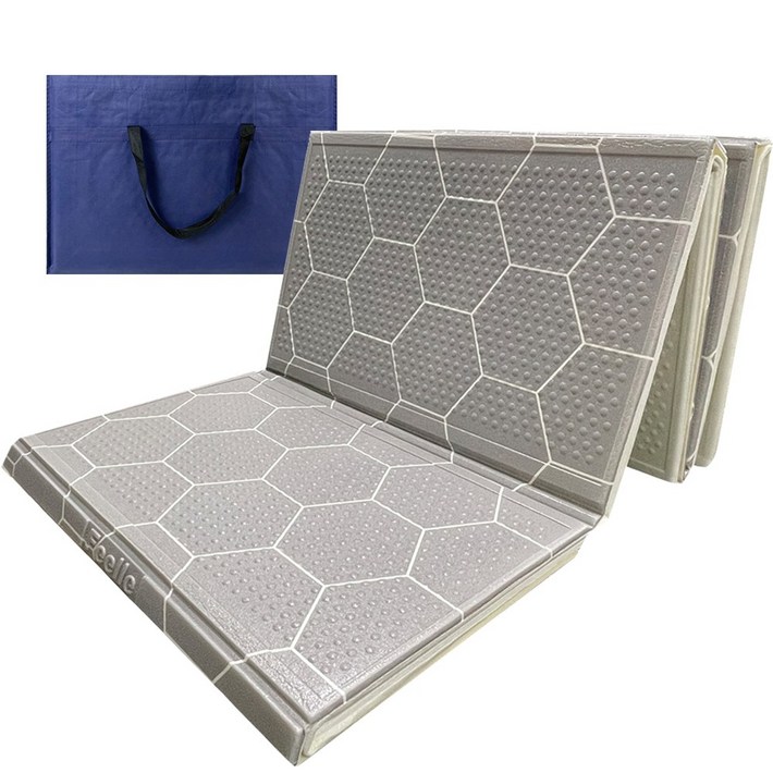 힐링캠프 3단 캠핑매트가방 특중형240×200 접이식 매트 돗자리 피크닉매트, B.그레이