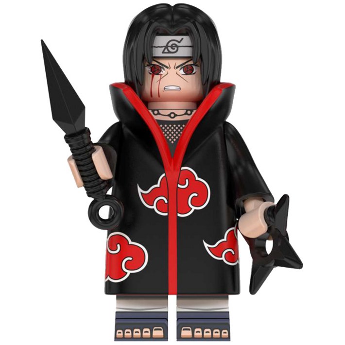 나루토 나뭇잎마을 닌자캐릭터 세트 호환블럭 브릭미니피규어 취미수집장식컬렉션용 커스텀 블록피겨, 1개