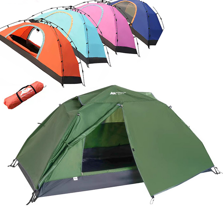 원터치 이중 방수 코트 텐트 초경량 1인용 야전침대 모기장 원터치 백패킹 쉘터