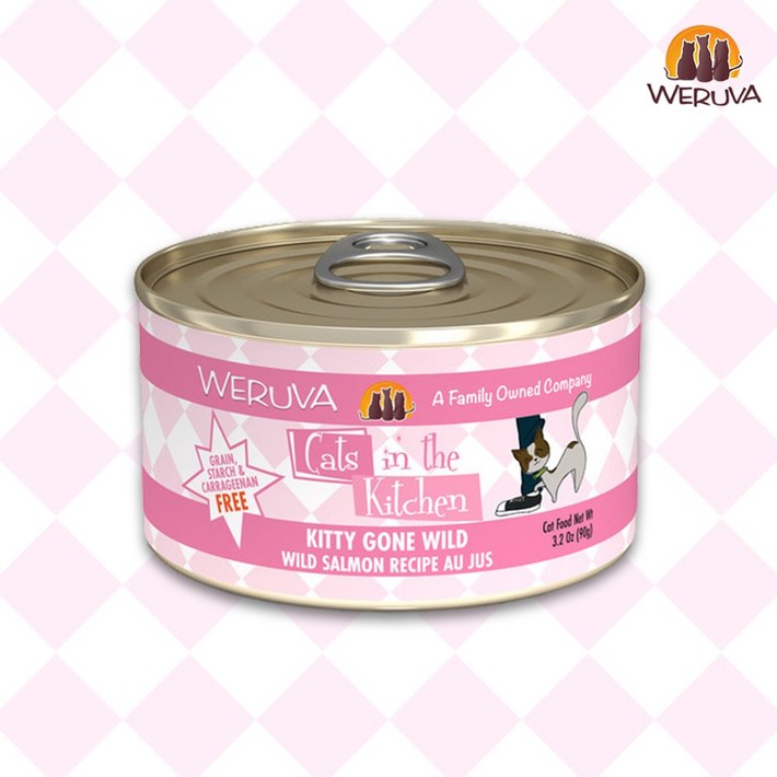 웨루바 CITK 고양이 캔 유통기한 명시, 1개, 90g, 키티 건 와일드 26.2.1
