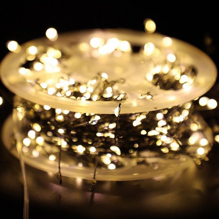 크리스마스트리 트리전구 USB형 탑별 지네전구, 1개, USB형 웜 1000구LED탑별