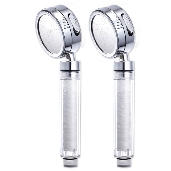 하비비 절수 필터 샤워기헤드2개, 2개, silver