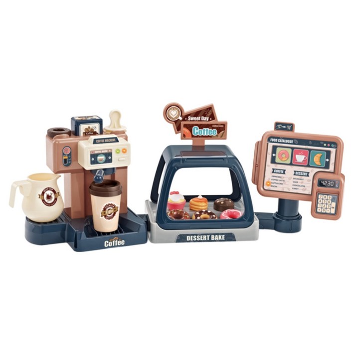 치프몰 역할놀이 커피머신 까페 소꿉놀이 세트, 1개