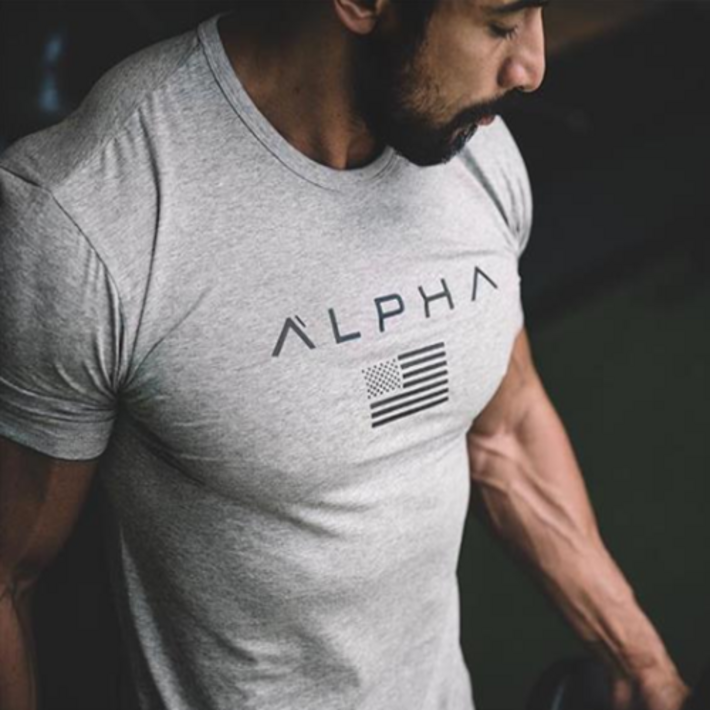ALPHA 반팔티 헬스반팔티 머슬핏 헬스티 짐웨어 티셔츠