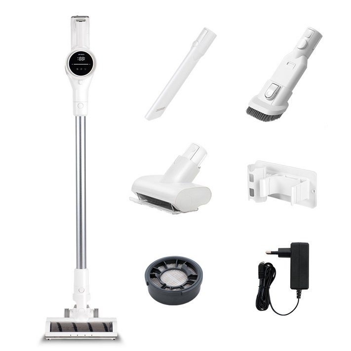 홈앤아트 BLDC 스틱형 흡입력 좋은 무선 핸디 진공청소기 HAVG250W, 화이트, HAVG250W