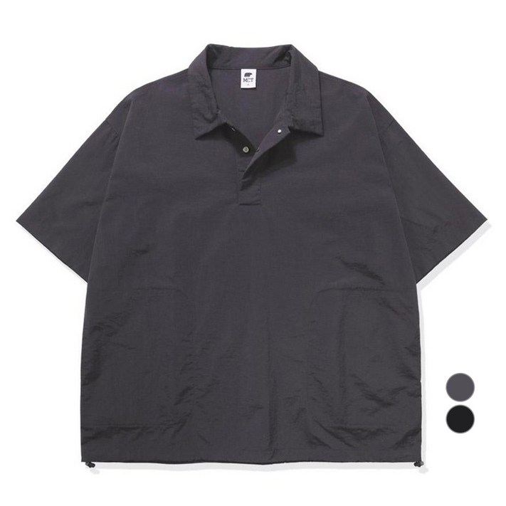 엠씨티 남녀공용 바스락 바람막이 카라 반팔 티셔츠