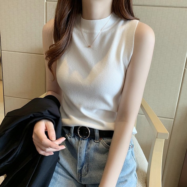 이유무무 여성 반폴라 민소매 니트나시티 NQ039 이유무무 여성 반폴라 민소매 니트나시티 NQ039