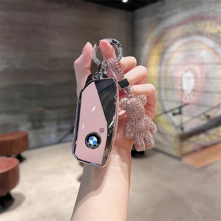 에스에스지 BMW 차키 케이스 스마트키 케이스, 1개, A타입 핑크