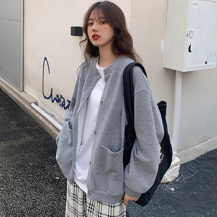 소비르 루즈핏 무지 가디건 소비르 루즈핏 무지 가디건