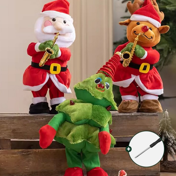 크리스마스 춤추는 트리인형 기본 움직이는 댄싱트리 말따라하는인형 6type