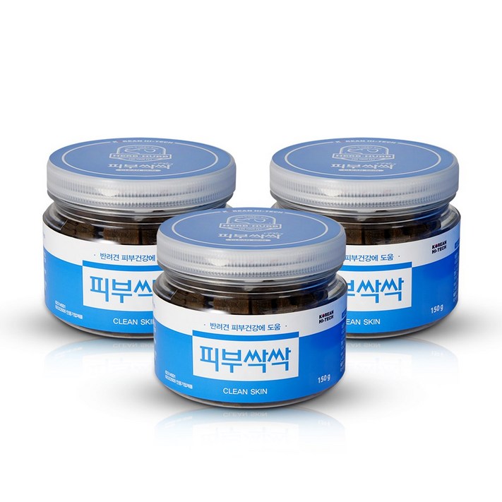 피메푸바이오 닥터허비 피부싹싹 피부영양제 강아지피부건강 강아지알러지, 3개, 연어, 피부피모