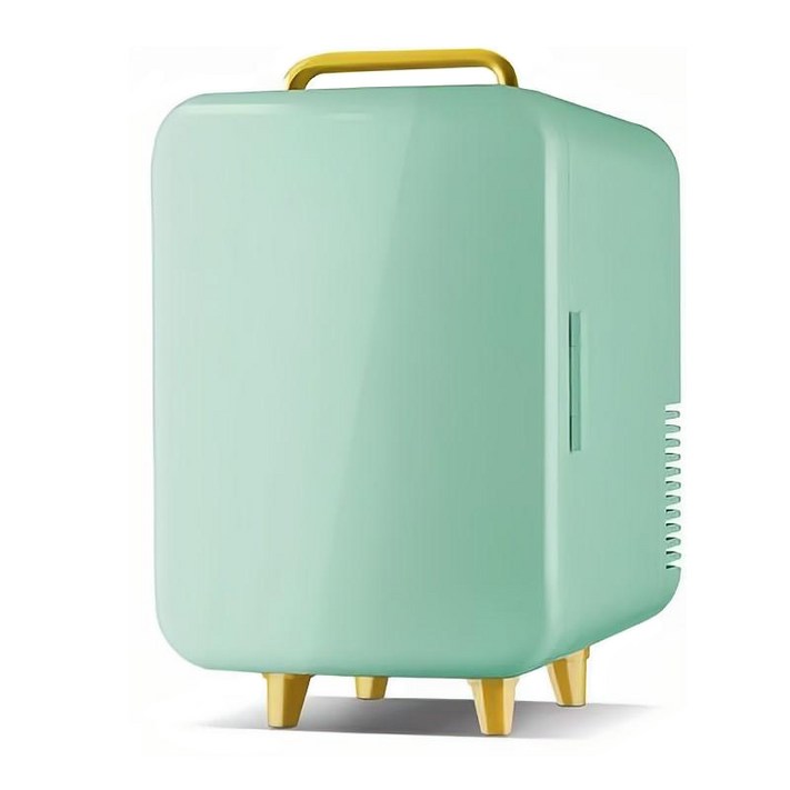 RichMagic 8L 미니냉장고 차량용/가정용 화장품 냉장 휴대용냉장고, 초록색