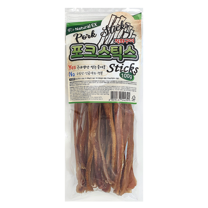 포크스틱스100g 네츄럴EX국내산, 100g, 5개 포크스틱스100g 네츄럴EX국내산, 100g, 5개