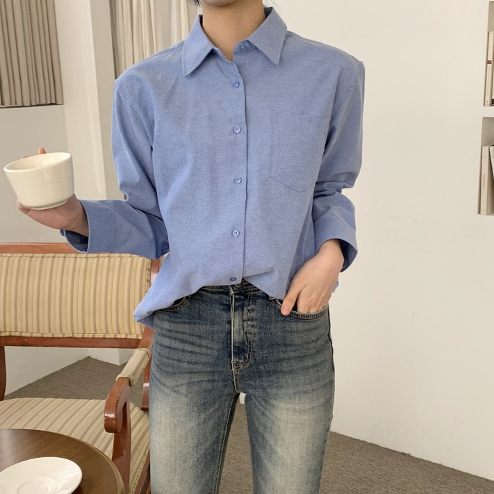 플루터 여성 옥스포드 셔츠 10컬러 SXL 빅사이즈 플루터 여성 옥스포드 셔츠 10컬러 SXL 빅사이즈