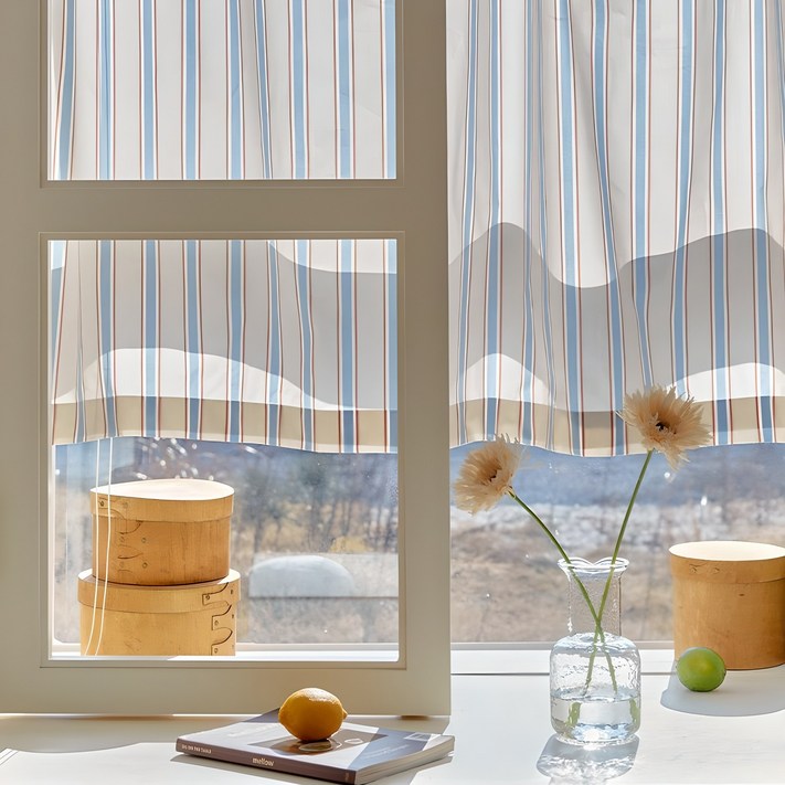 더메종 빈티지 순면 가리개커튼