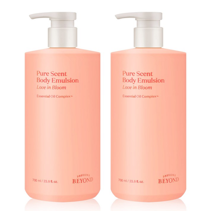 비욘드 비욘드 퓨어센트 러브인블룸 바디에멀전 700ml 대용량 고보습 저자극 향기좋은 바디로션 2개, 700ml, 2개