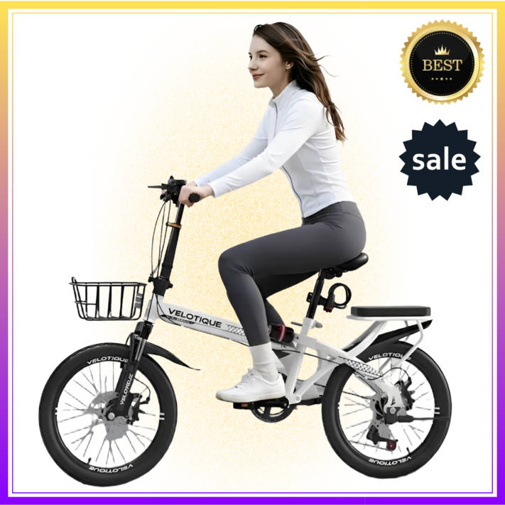 벨로티크 접이식 미니벨로 자전거 20인치 7단 가벼운 완제품, 1개, 150cm, 20인치 블랙 7단