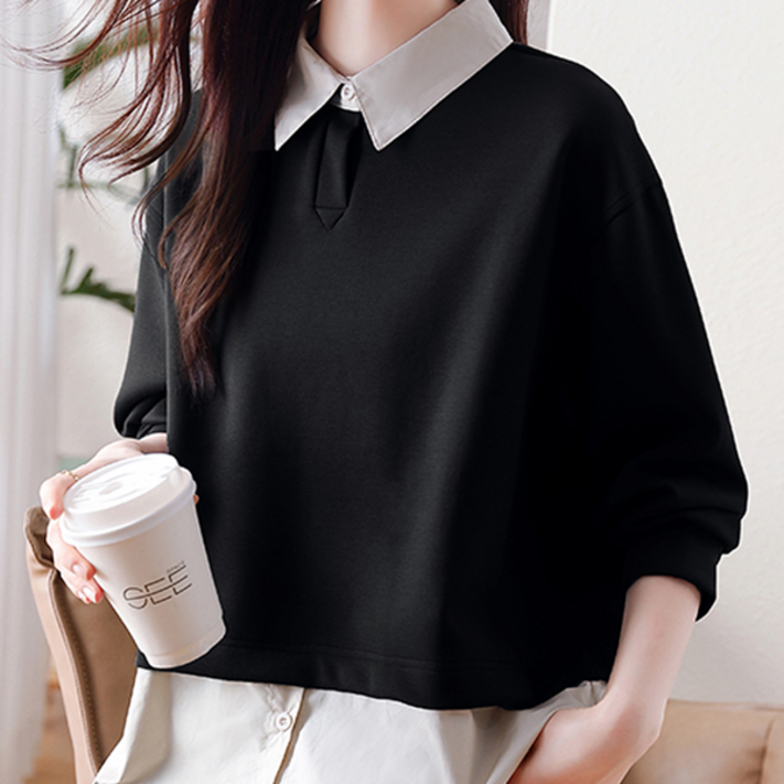 로렌미 레이어드 셔츠 맨투맨 S251013FW9