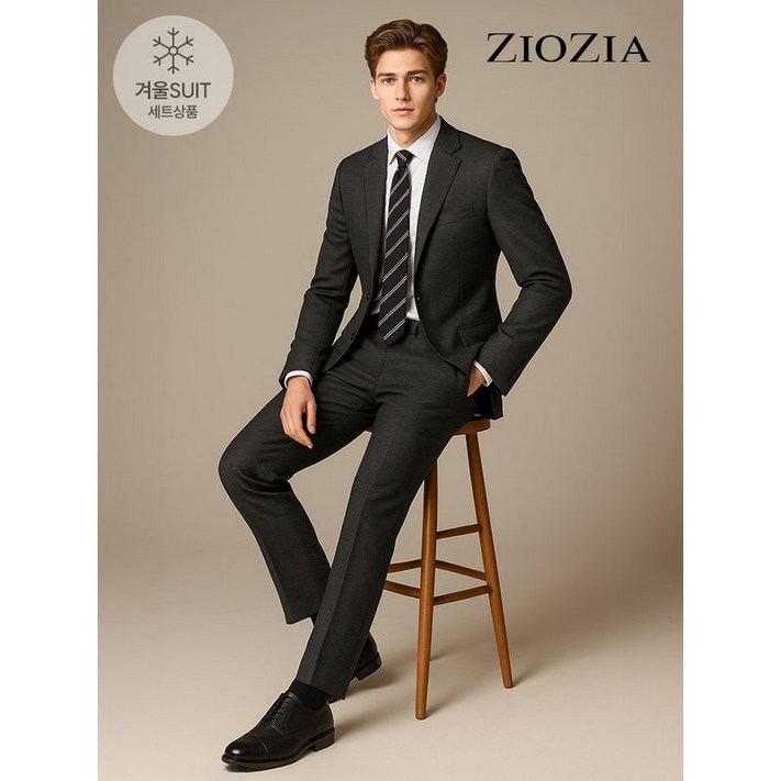 지오지아 마이크로 패턴 카키 정장세트 ABC4SB1203 ABC4SP1203 KH