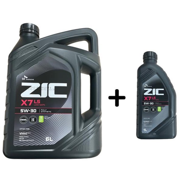 ZIC X7 LS 5W30 6L 1개 1L 디젤 엔진오일 ZIC X7 LS 5W30 6L 1개 1L 디젤 엔진오일
