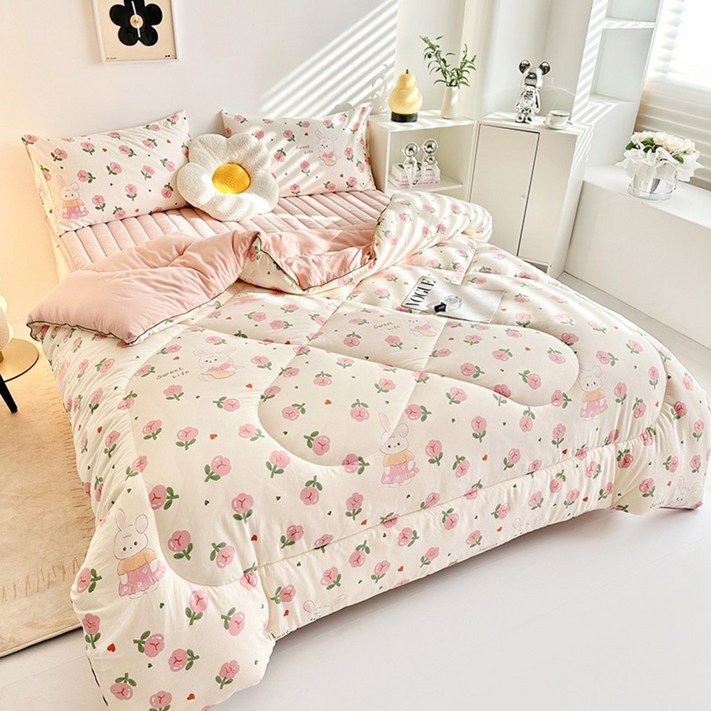 Cozy Aura 사계절 부드러운 차렵이불패드베개커버 세트