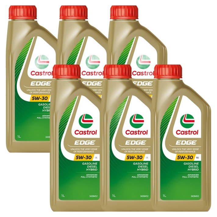 캐스트롤 엣지 엔진오일 5W30 LL, 6개, 5w30, 1L