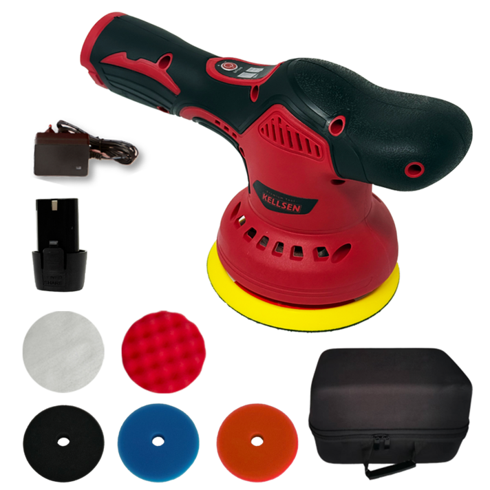 디케이켈슨 차량용 기스 제거 무선 광택기  패드 5종  배터리