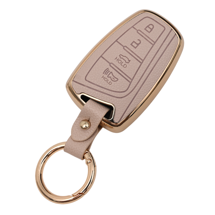 현대 그랜저HG 제네시스DH 호환 TPU 프리미엄 가죽 자동차 스마트 키 케이스 키홀더