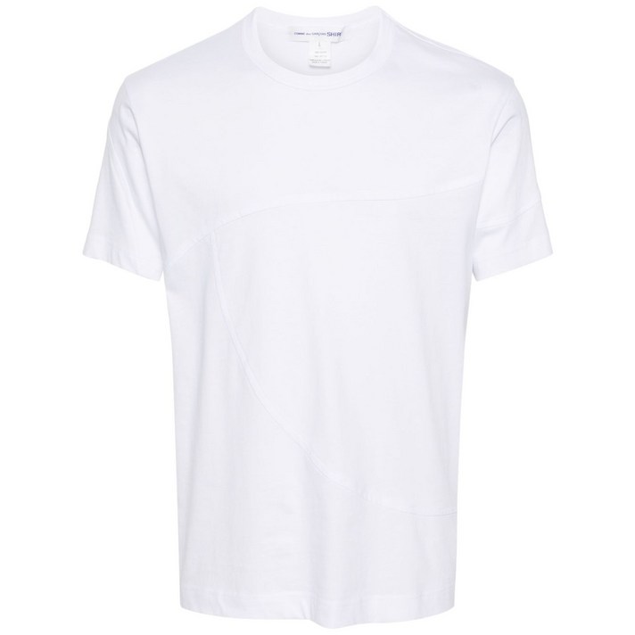 꼼데가르송 패널 코튼 티셔츠