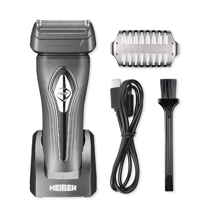 헤이즈 3D 블레이드 남자 전기면도기 일자형 전동 면도기 생활방수 건식 습식, 다크그레이