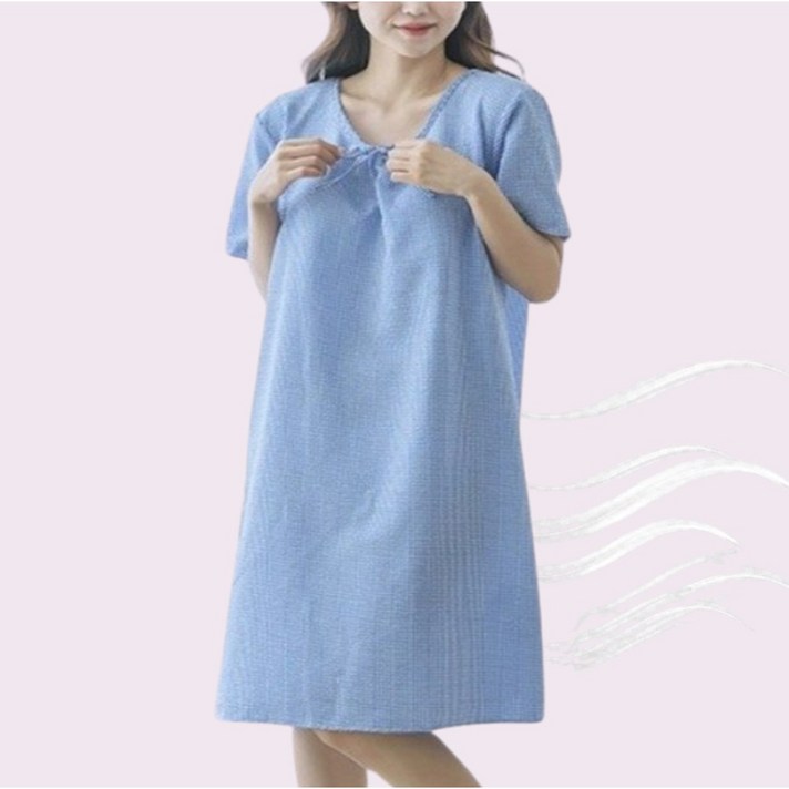 지니마벨 여성 여름 홈웨어 반팔 원피스 빅사이즈 지니마벨 여성 여름 홈웨어 반팔 원피스 빅사이즈