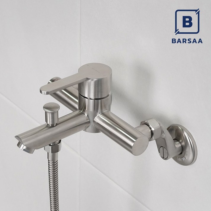 바르샤 무광 욕실 벽붙이 샤워수전 수도꼭지 샤워기수도꼭지 샤워기 수전, 1세트