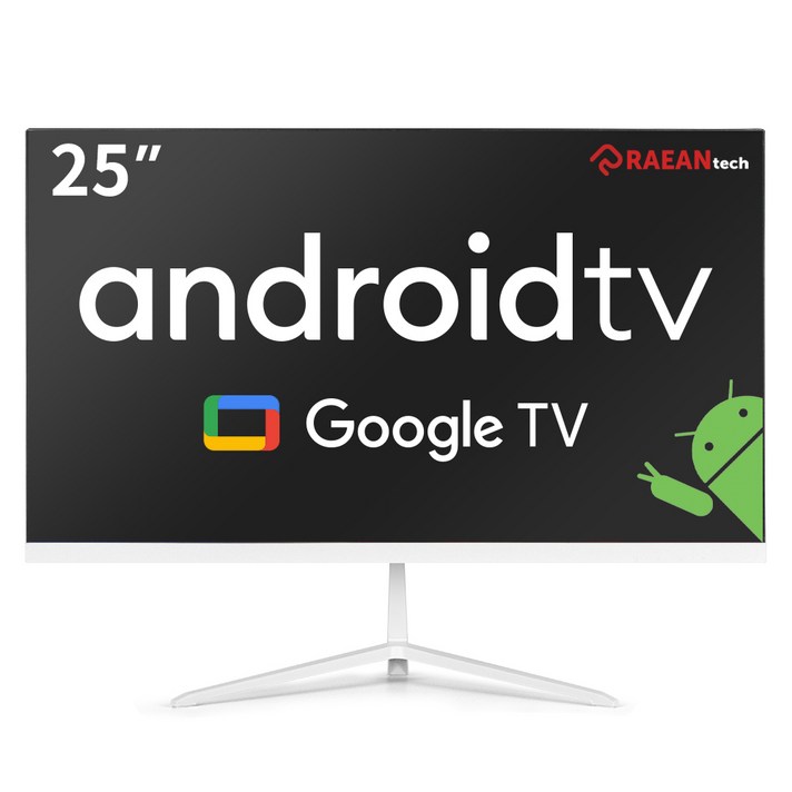 래안텍 본사 구글 안드로이드 스마트 모니터 화이트 VA 25형 FHD