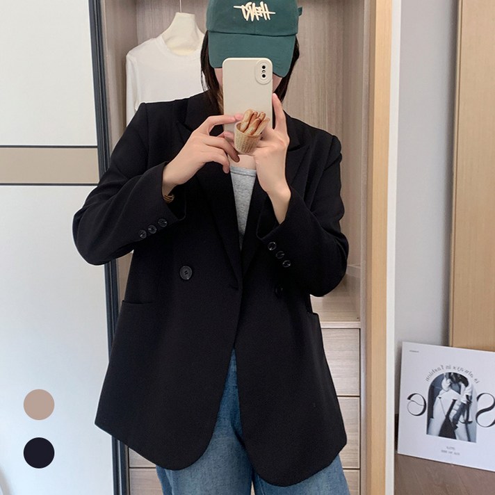 Titikong 여성 정장 코트 루즈핏 캐주얼 스탠다드핏 자켓 세미 면접 아우터