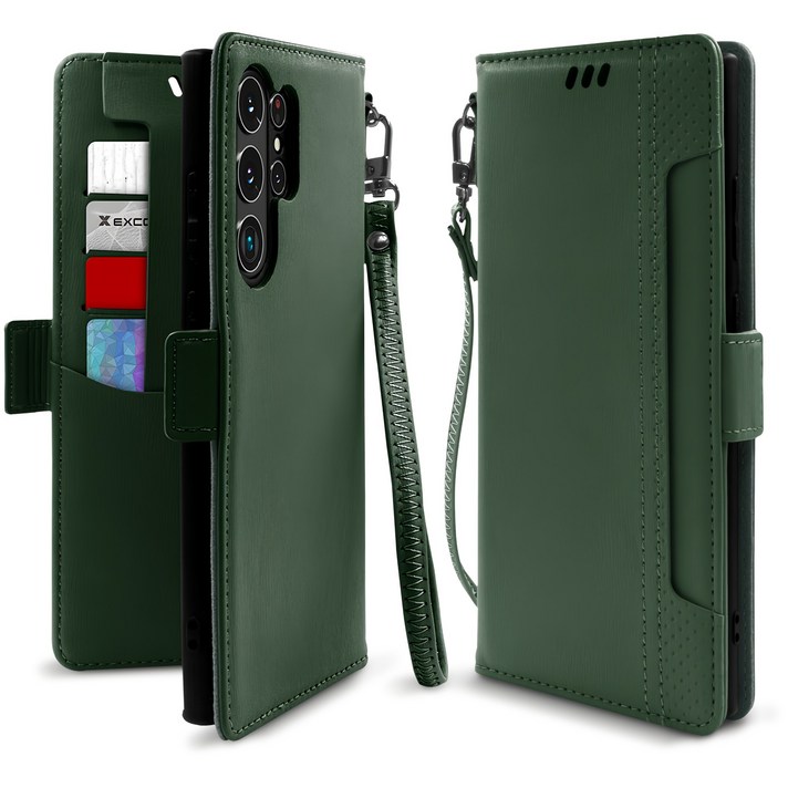 엑씨 마일드S 스트랩 카드수납 분실방지 가죽 다이어리 휴대폰 케이스