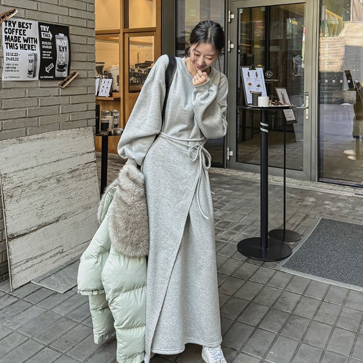 떳다그녀 쉐딩 랩 원피스