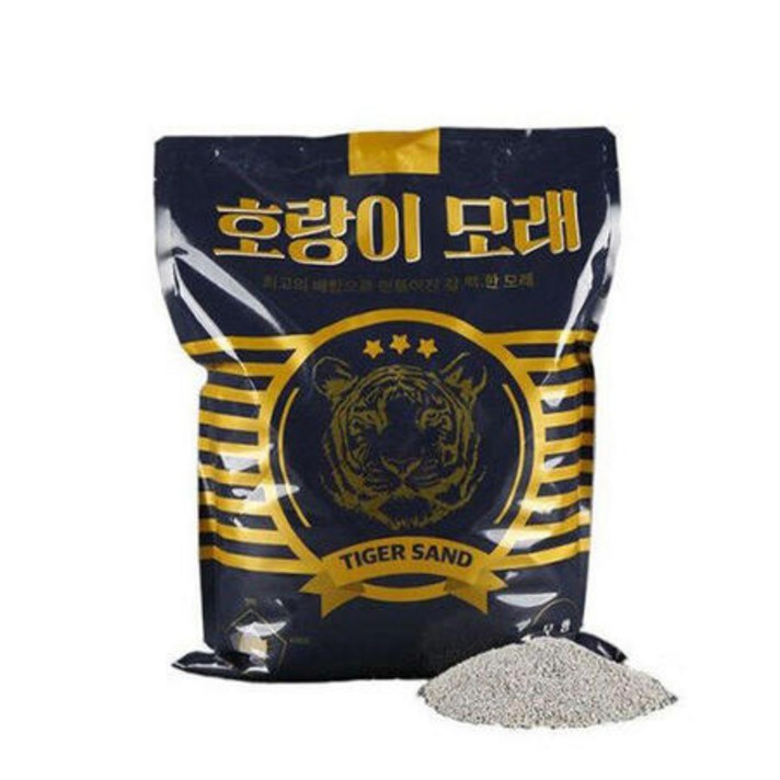 호랑이모래 벤토나이트 먼지없는 고양이모래 무향 6kg