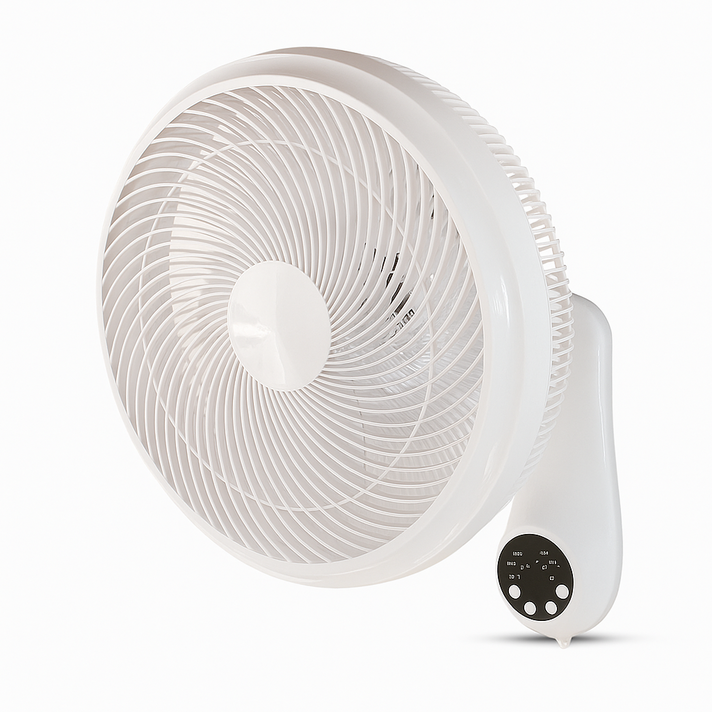 4세대 벽걸이형 저소음 서큘레이터 선풍기 리모컨, 화이트