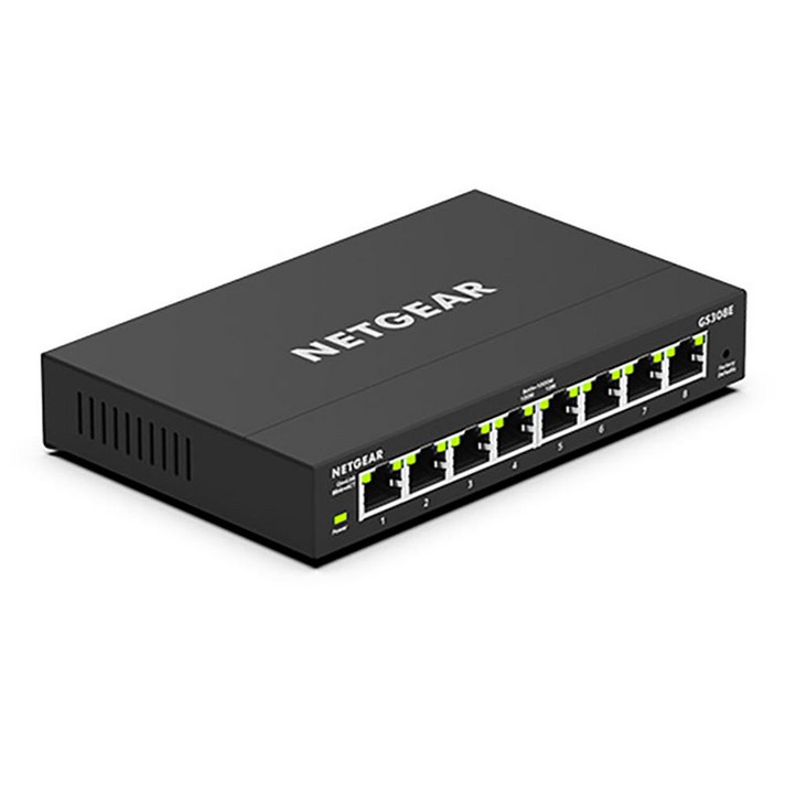 넷기어 GS308E 8포트 1G 기가비트 스마트 스위칭허브 웹관리형 이더넷 스위치