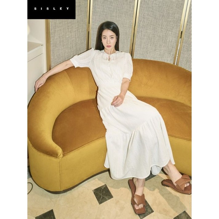 시슬리 히비스 레이스 셔링 원피스 SAOP33431