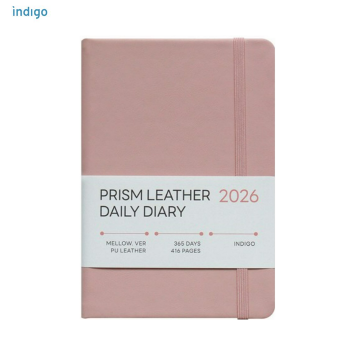 2026년 B6 일간 데일리 다이어리 프리즘 레더, 로즈멜로우