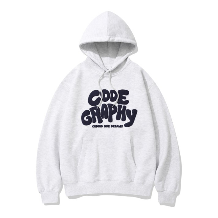 CODEGRAPHY 코드그라피JELLY 로고 후드티라이트그레이 485496